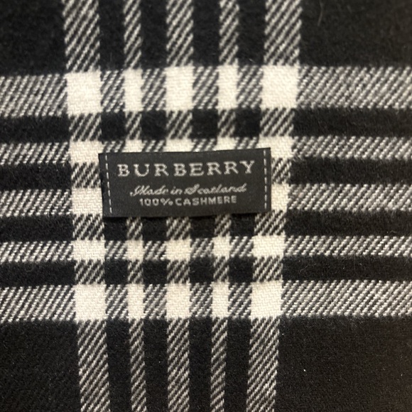 Burberry Black and Red Checkered Scarf